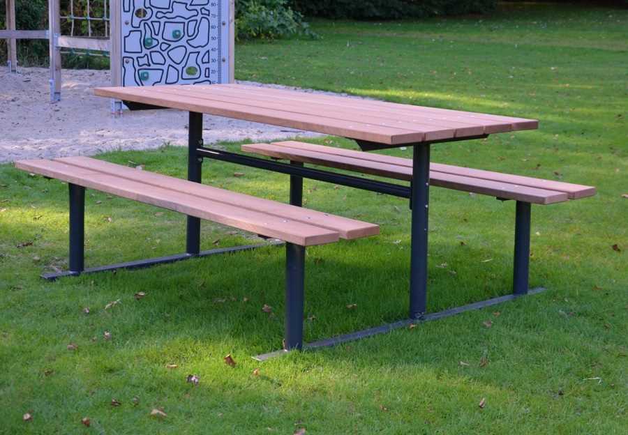 Bordbænkesæt u/ryg - stål stel