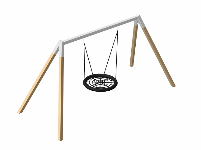 Fugleredegynge m/ Ståloverligger Fuglerede Ø 100cm