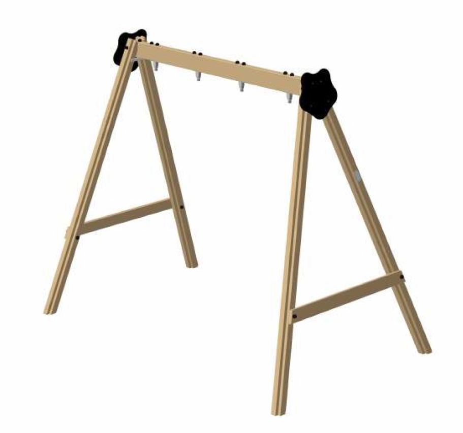 Gyngestativ - 2 børn - Lav model Brun