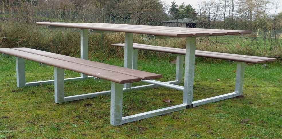 Park bordbænkesæt - plastplanke