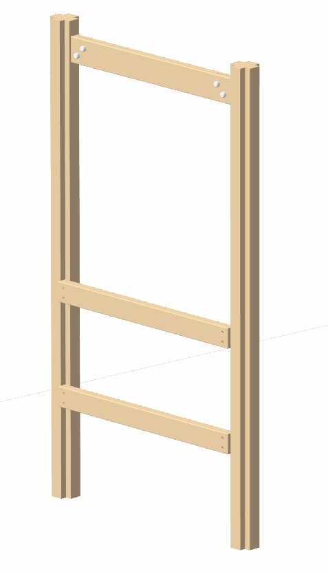 Ribbevæg - 2 bomme
