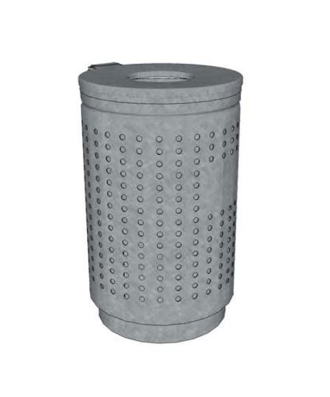 Stålaffaldsbeholder u/lås