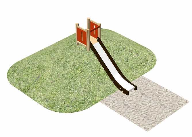 Terrænrutschebane 1,0 m lang